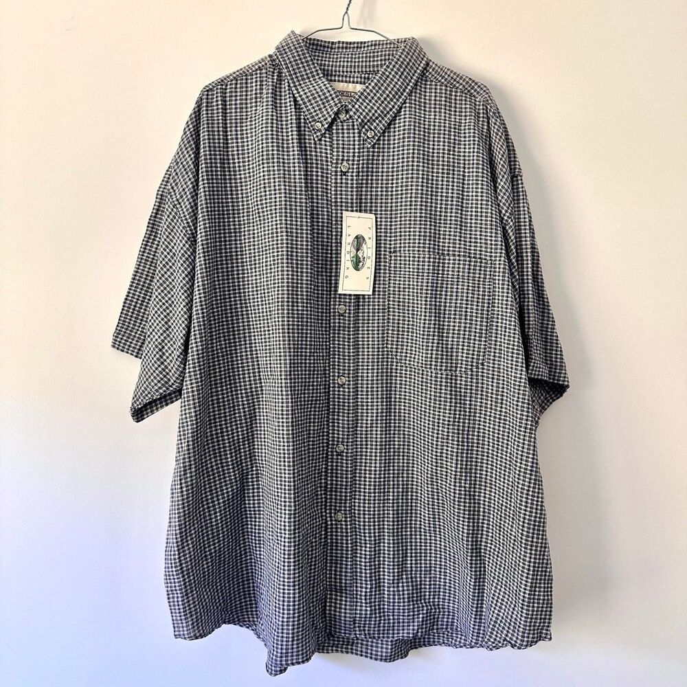 Deadstock Prides Landing cotton short sleeve button-down shirt 4XL